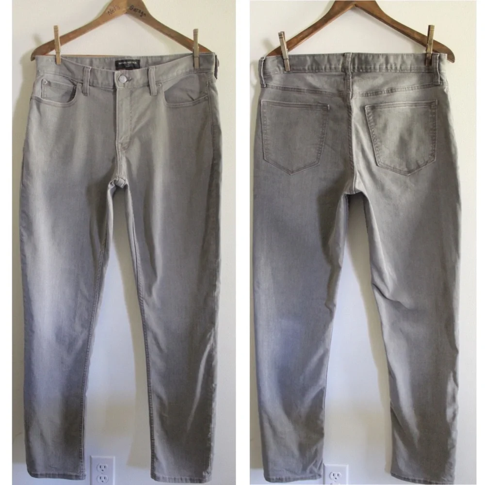 Men’s Banana Republic Grey Slim Jeans 32x 34 preowned